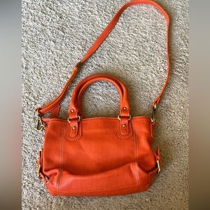 Small orange UGG purse